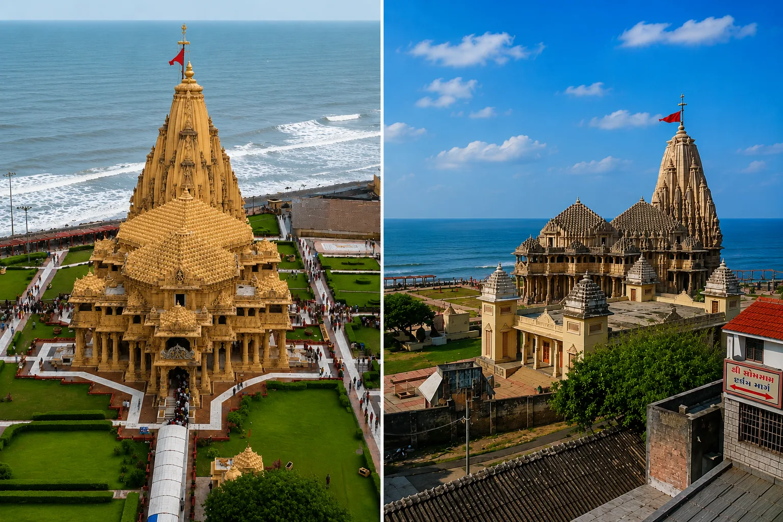 Somnath and Dwarka temples